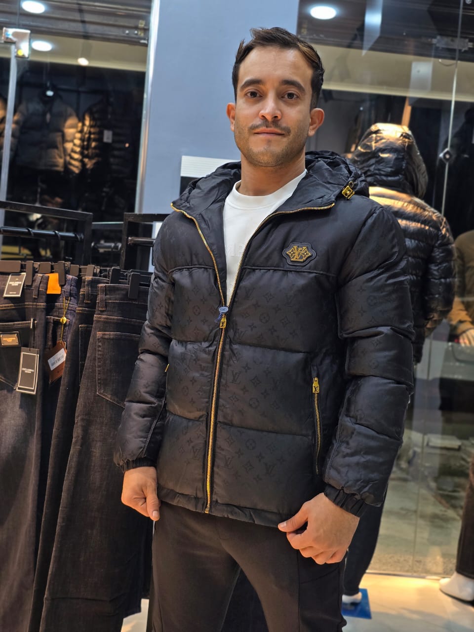 Doudoune Louis Vuitton Capuche Noir