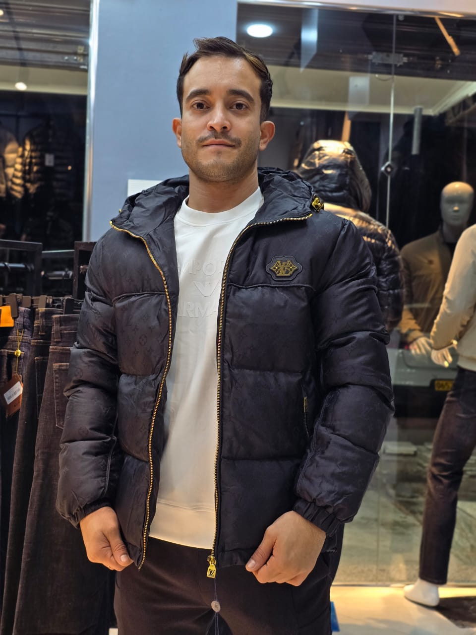 Doudoune Louis Vuitton Capuche Noir